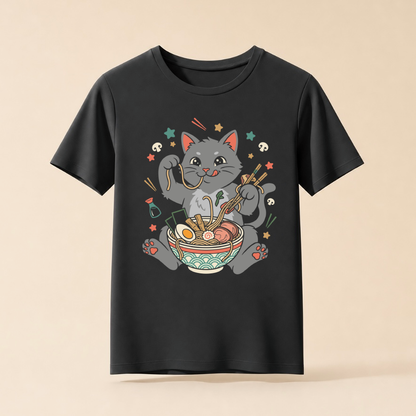 Ramen Katze - Lustiges Katzen T-Shirt