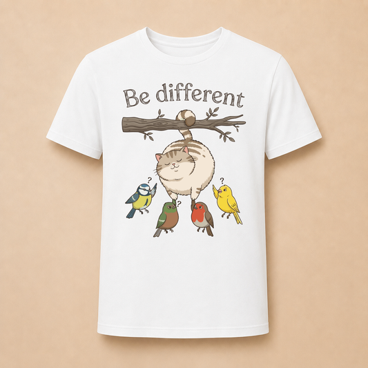 Be Different Katze - Lustiges Katzen T-Shirt