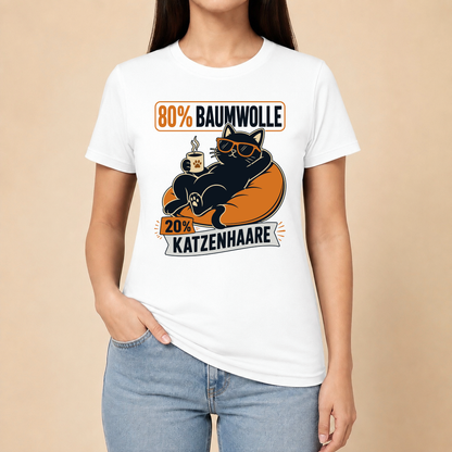 20% Katzenhaare – Unisex T‑Shirt