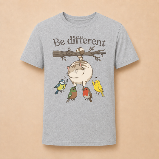 Be Different Katze - Lustiges Katzen T-Shirt