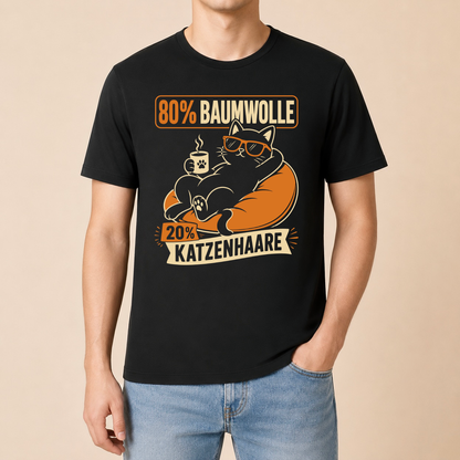 20% Katzenhaare – Unisex T‑Shirt