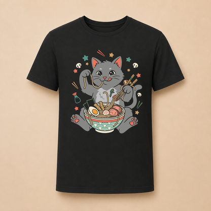 Ramen Katze Japan - Lustiges Katzen T-Shirt