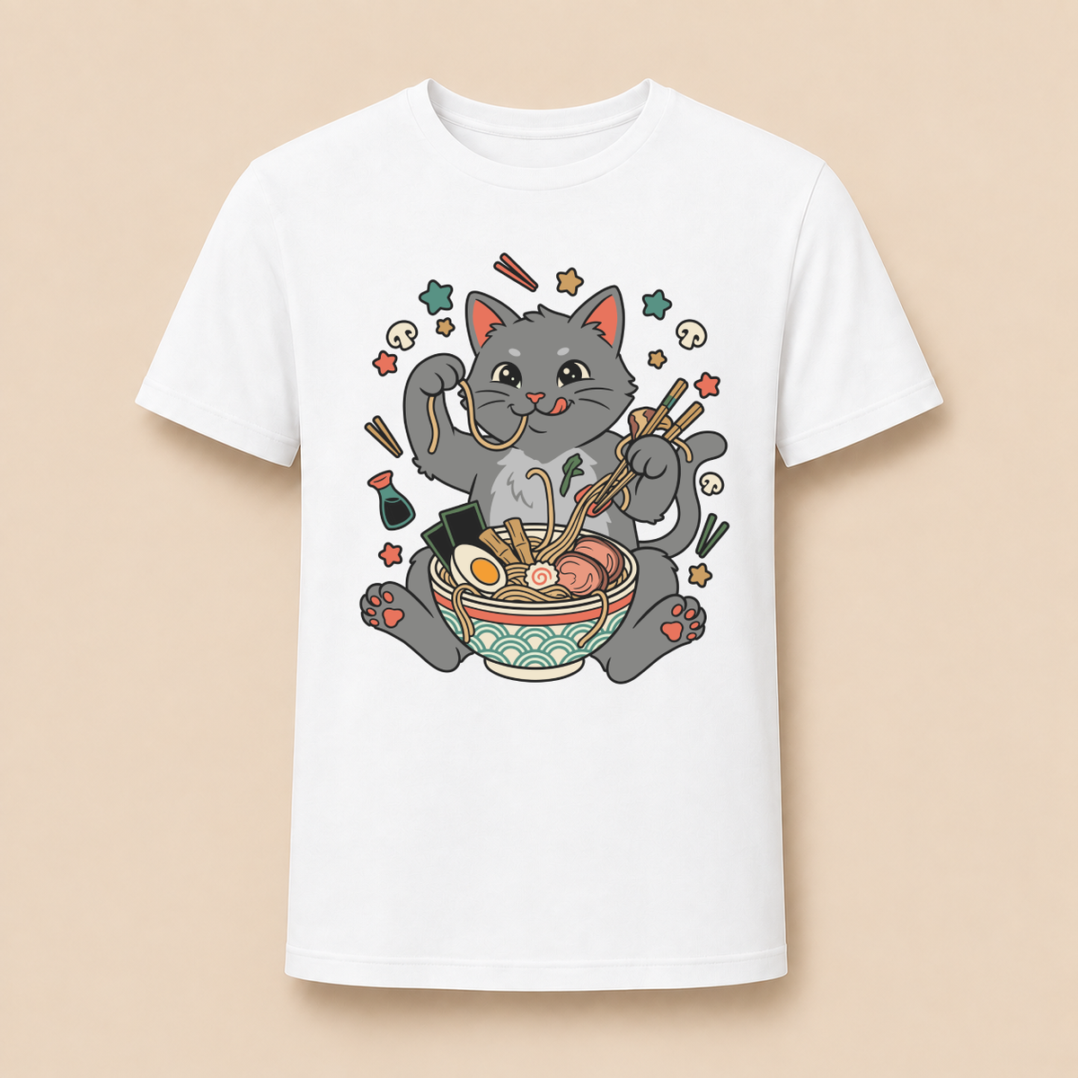 Ramen Katze Japan – Unisex T‑Shirt