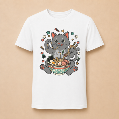 Ramen Katze Japan - Lustiges Katzen T-Shirt