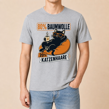 20% Katzenhaare – Unisex T‑Shirt