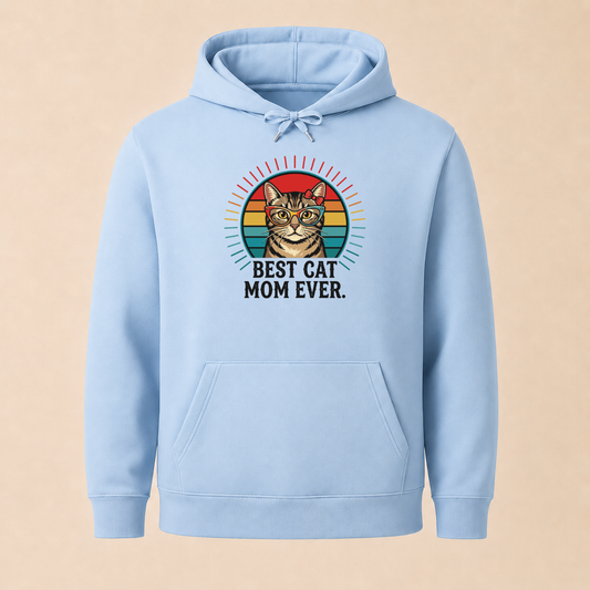 Best Cat Mom Ever - Retro Katzenmama Hoodie