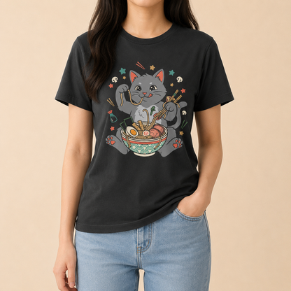 Ramen Katze - Lustiges Katzen T-Shirt