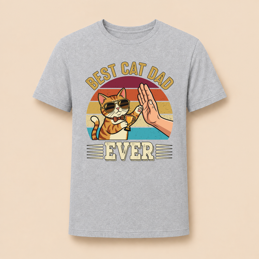 Best Cat Dad Ever – Herren T‑Shirt