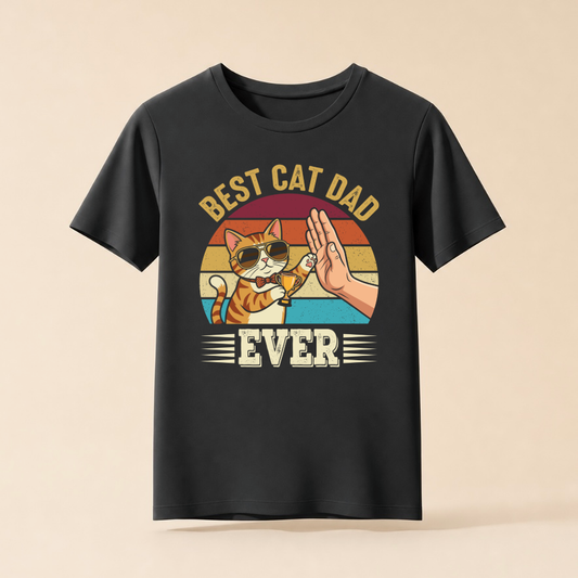 Best Cat Dad Ever - Katzenpapa T-Shirt