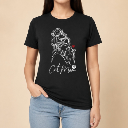 Cat Mom Katzenliebe – Damen T‑Shirt