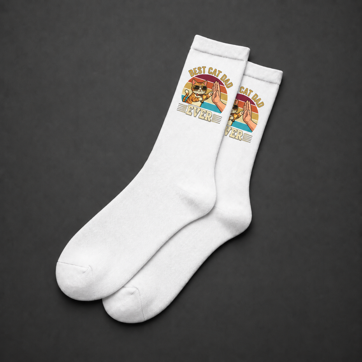 Best Cat Dad Ever – Herren Socken