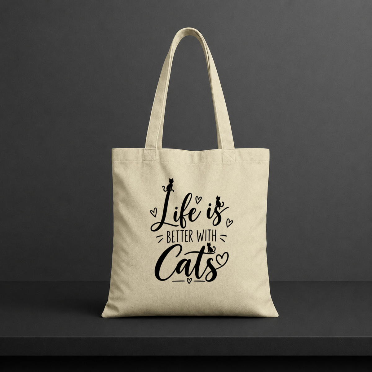 Life is better with Cats – Damen Jutebeutel
